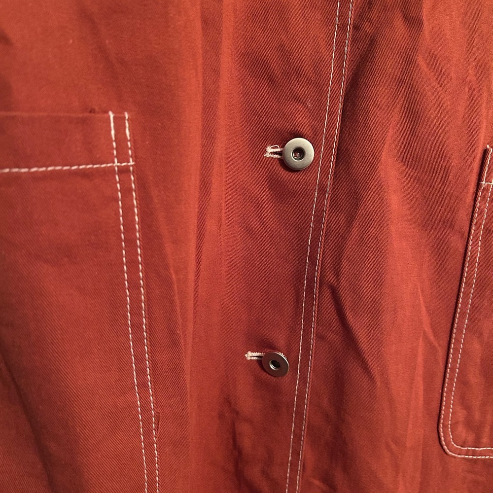 Mod Ref Button Down Dress In Rust - image 3